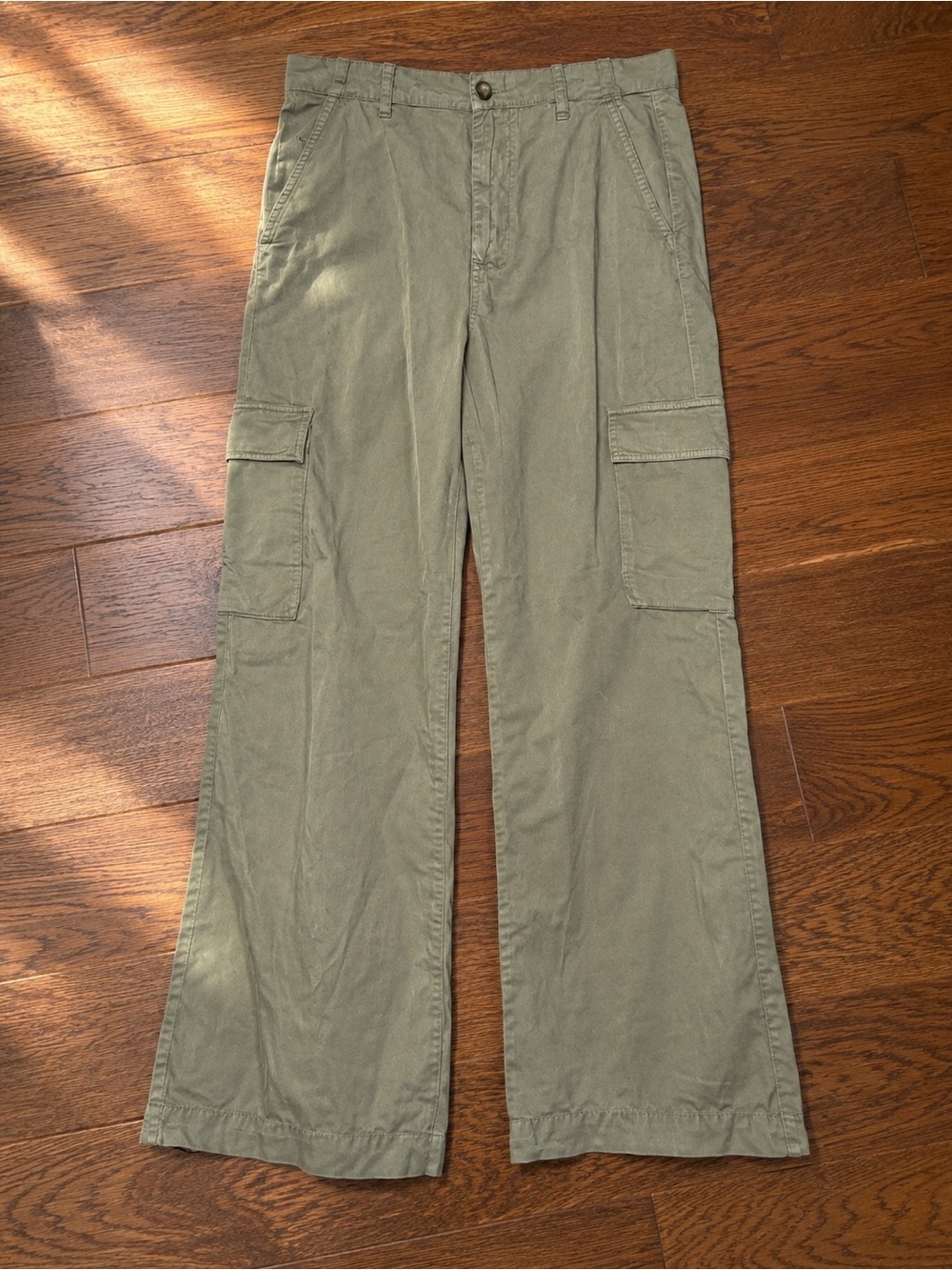Liu Jo Olive Green Wide-Leg Cargo Pants Sz 31 NWOT